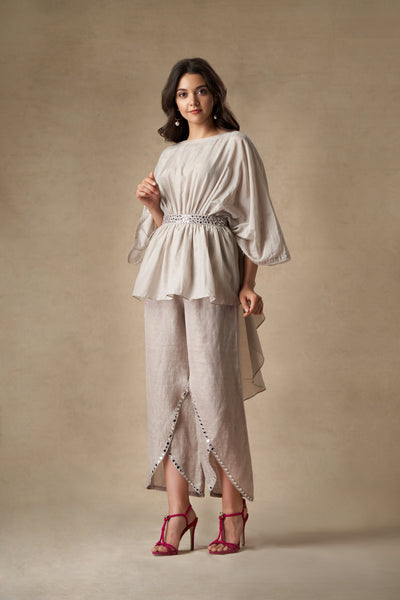 Silk Voile Long And Short Top