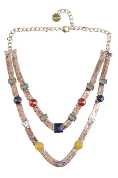 Valliyan two layer necklace fashion jewellery online shopping melange singapore indian designer wear