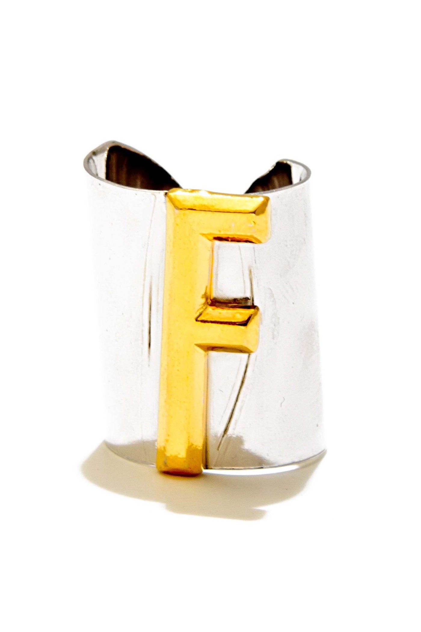 Valliyan F letter ring fashion jewellery online shopping melange singapore Indian designer wear