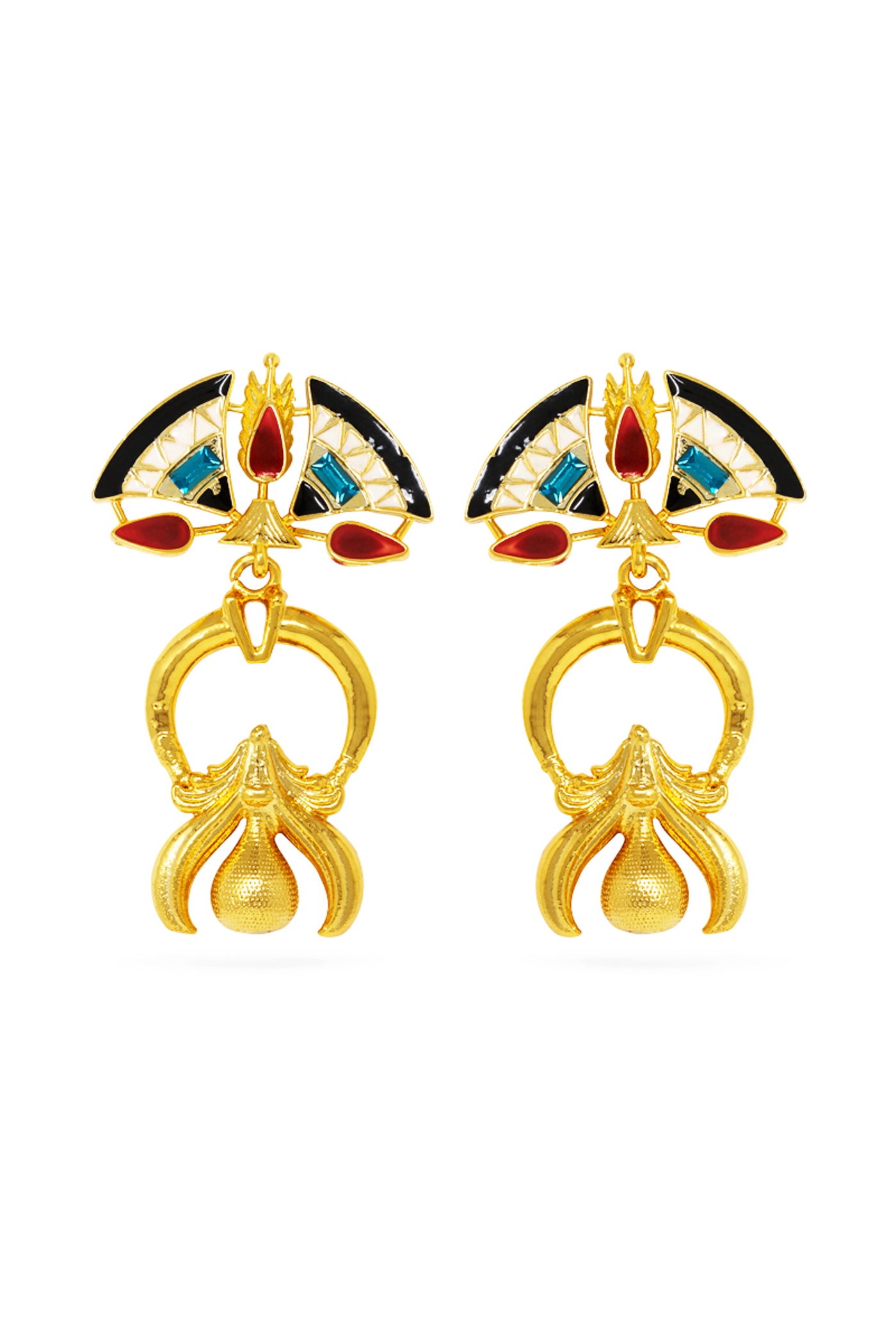 Valliyan allure logo earring fashion jewellery online shopping melange singapore indian designer wear