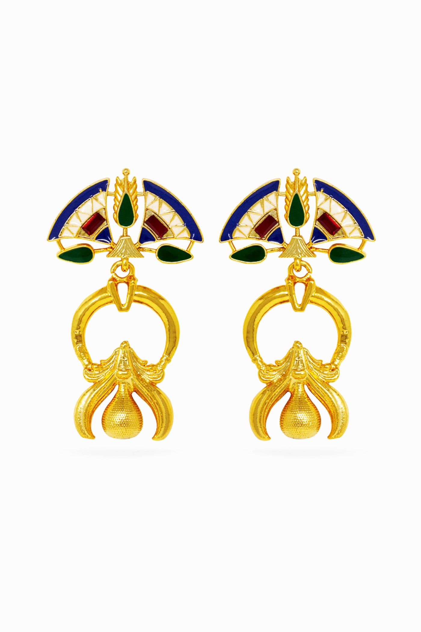 Valliyan allure logo earrings fashion jewellery online shopping melange singapore indian designer wear
