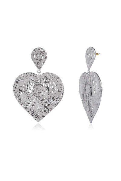 Valliyan beaten hearts earrings fashion jewellery online shopping melange singapore indian designer wear