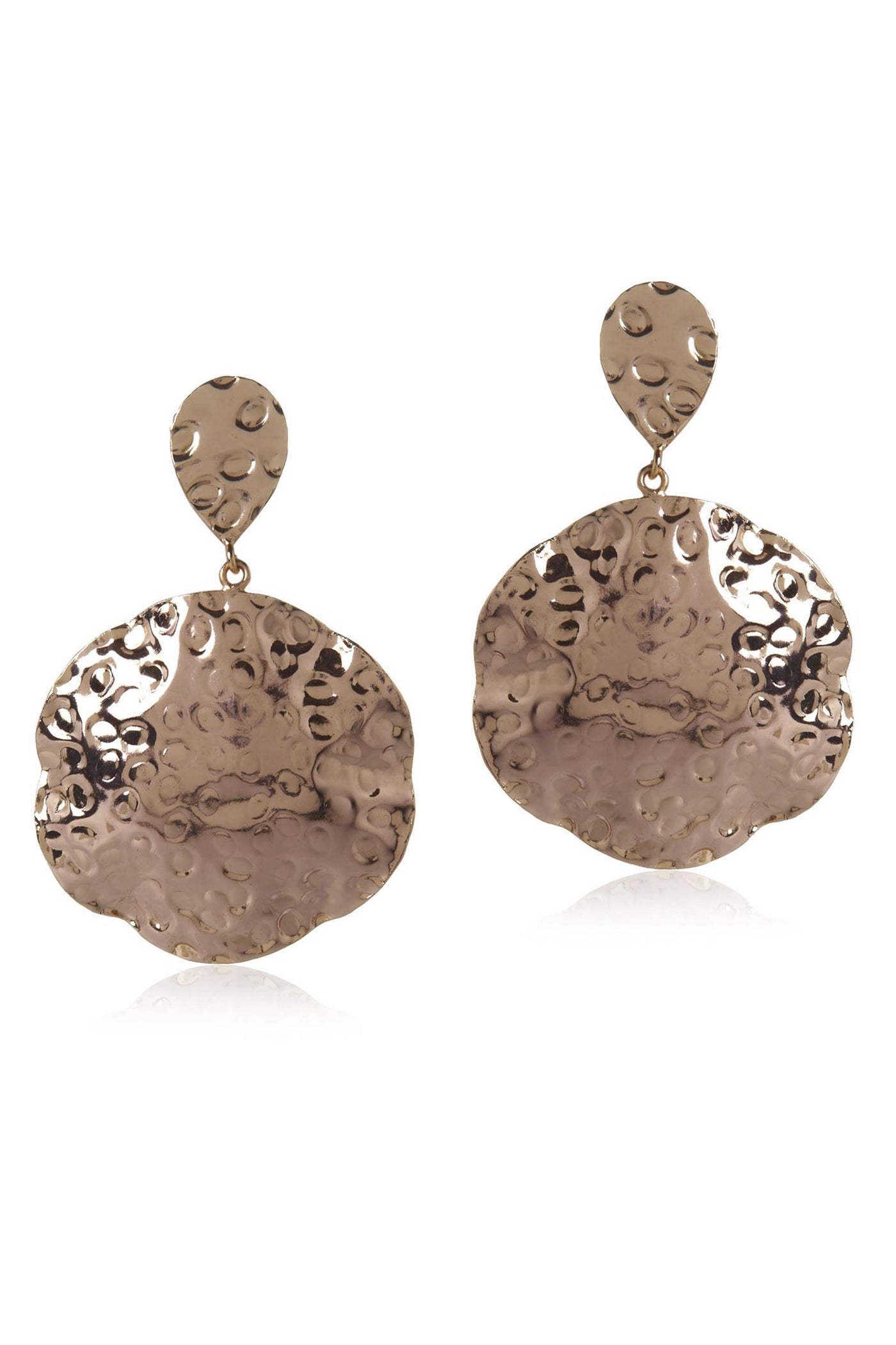 Valliyan beaten sphere earrings fashion jewellery online shopping melange singapore indian designer wear