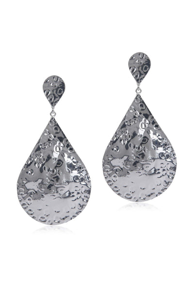 Valliyan beaten teardrop earring fashion jewellery online shopping melange singapore indian designer wear