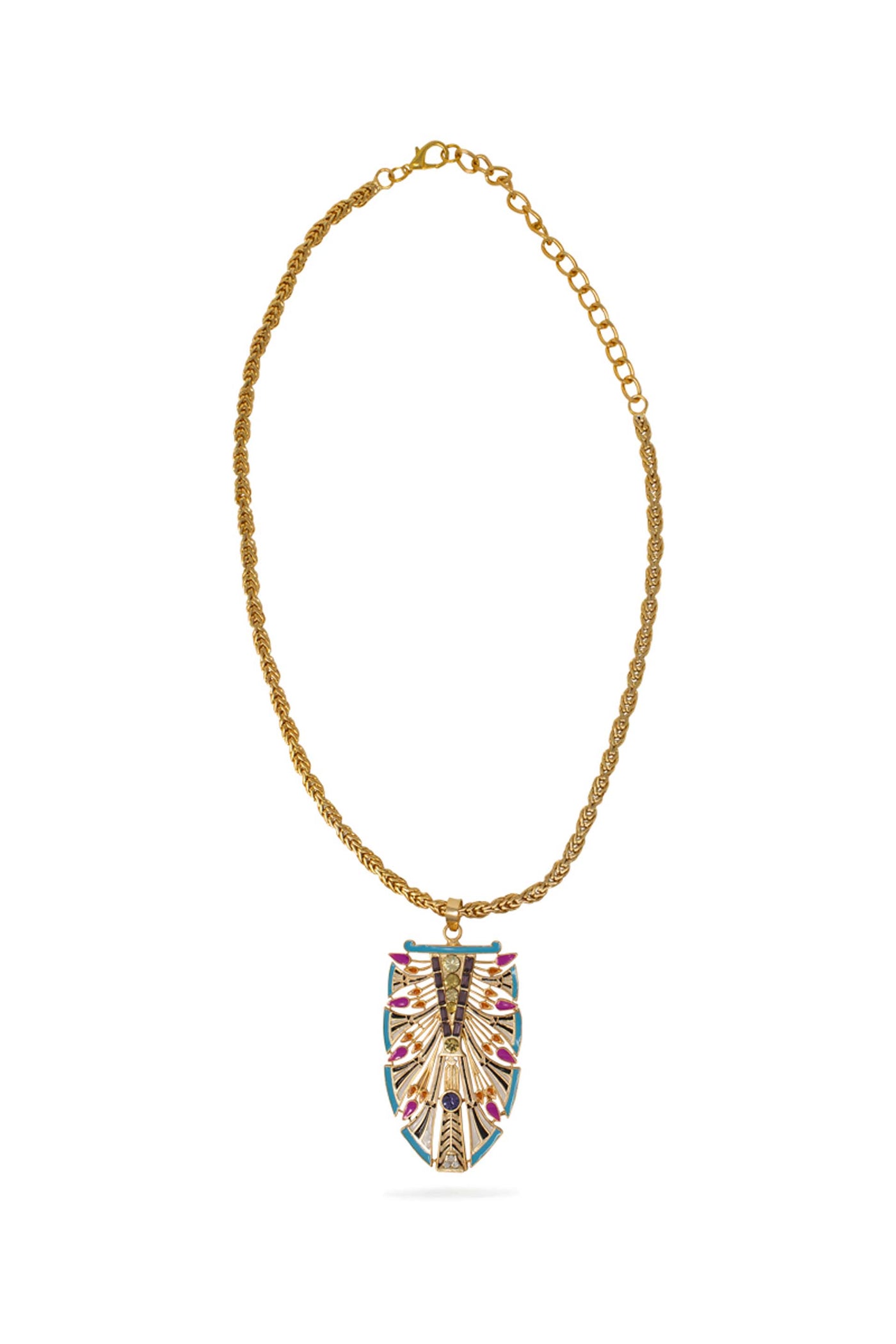 Valliyan Egyptian Pendant Necklace Blue fashion jewellery online shopping melange singapore indian designer wear