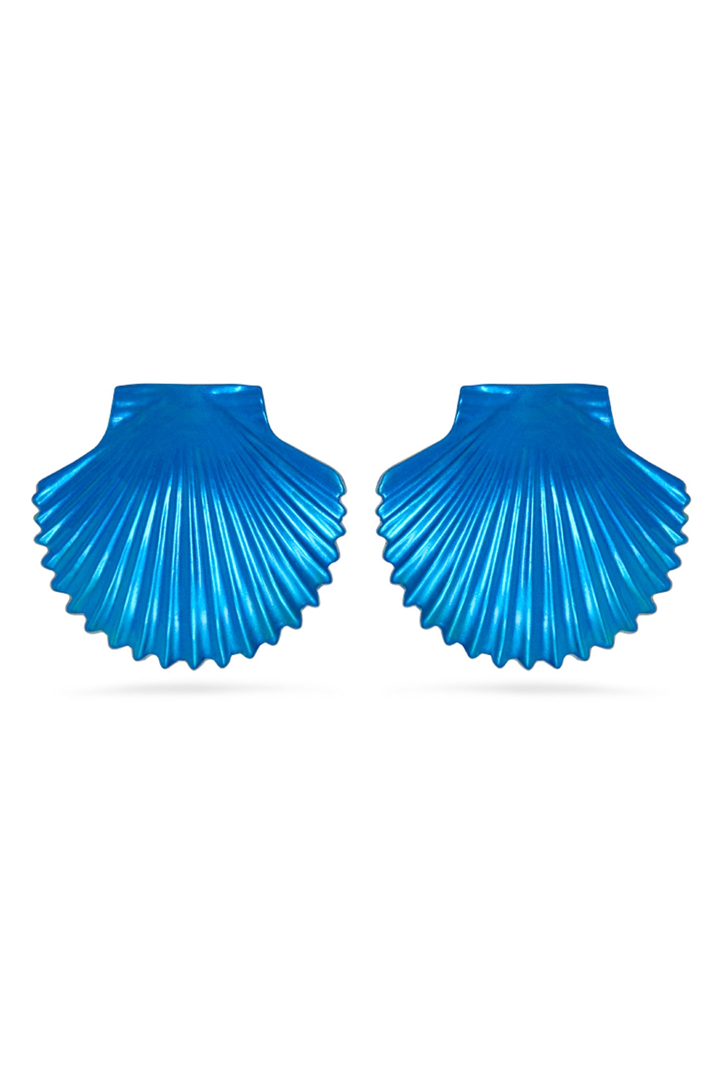 Valliyan blue top shell earrings fashion jewellery online shopping melange singapore indian designer wear
