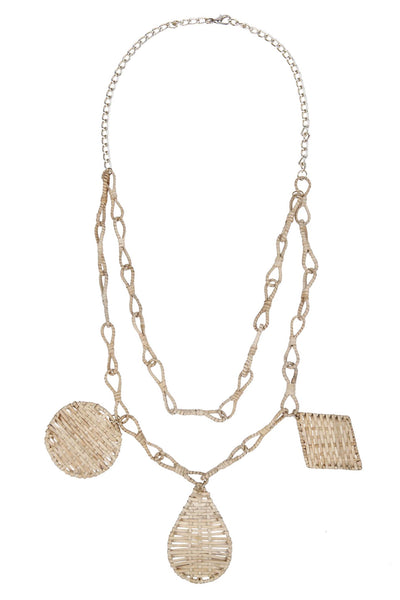 Valliyan Dual layer cane necklace fashion jewellery online shopping melange singapore indian designer wear