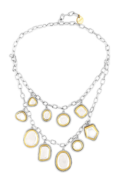 Valliyan polki charm necklace fashion jewellery online shopping melange singapore indian designer wear