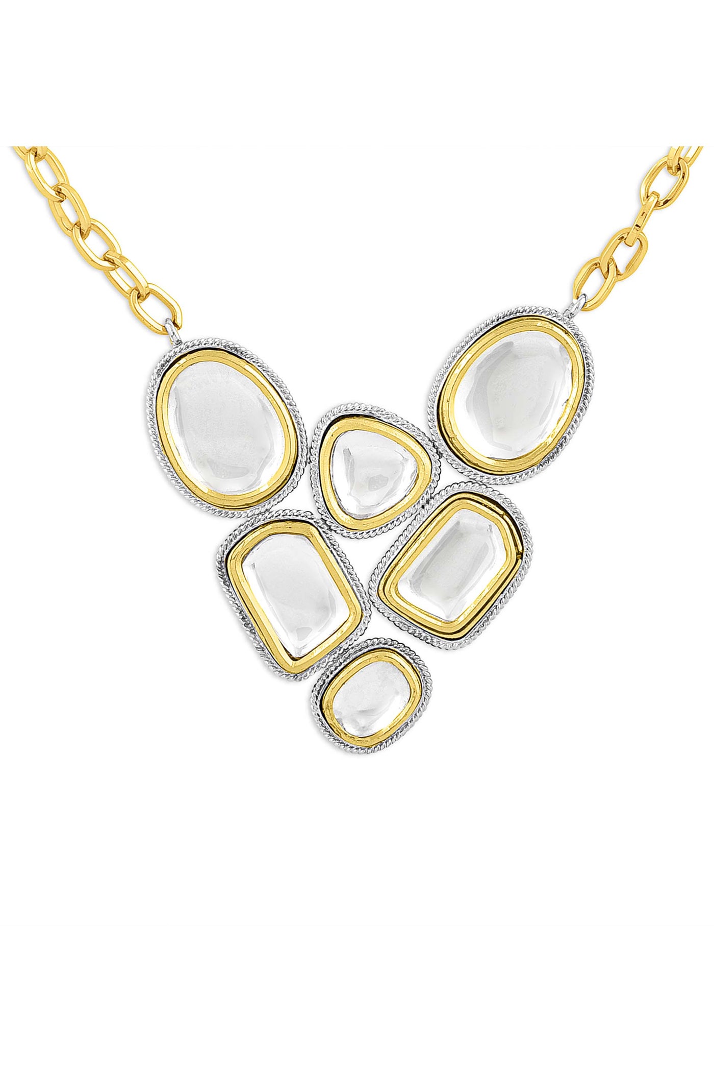 Valliyan polki heart necklace fashion jewellery online shopping melange singapore indian designer wear