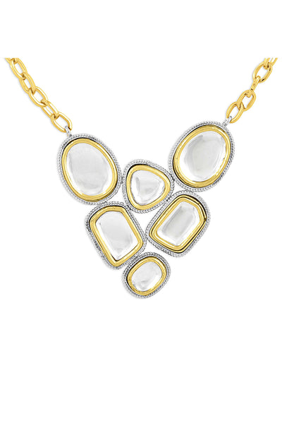 Valliyan polki heart necklace fashion jewellery online shopping melange singapore indian designer wear