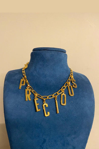 Valliyan word power PRECIOUS Necklace Gold  fashion jewellery online shopping melange singapore indian designer wear