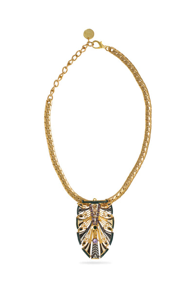 Valliyan Green Egyptian Pendant Necklace fashion jewellery online shopping melange singapore indian designer wear