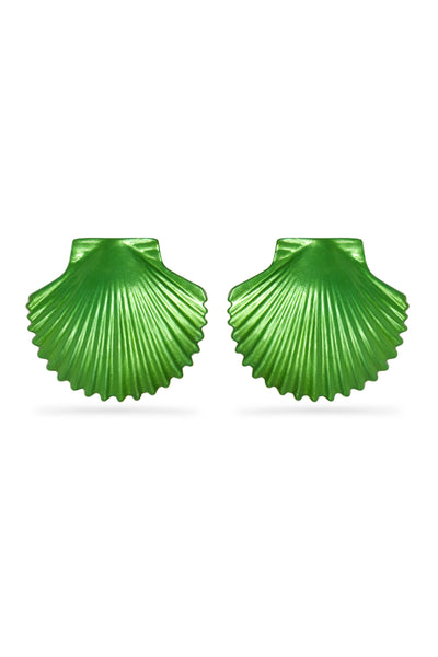 Valliyan green top shell earring fashion jewellery online shopping melange singapore indian designer wear