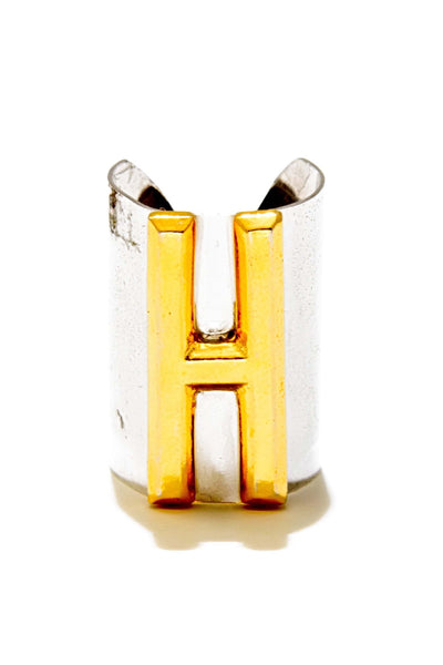 Valliyan H letter ring fashion jewellery online shopping melange singapore indian designer wear