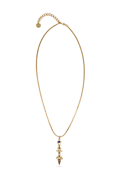Valliyan Indigo Egyptian Sleek Pendant Necklace fashion jewellery online shopping melange singapore indian designer wear