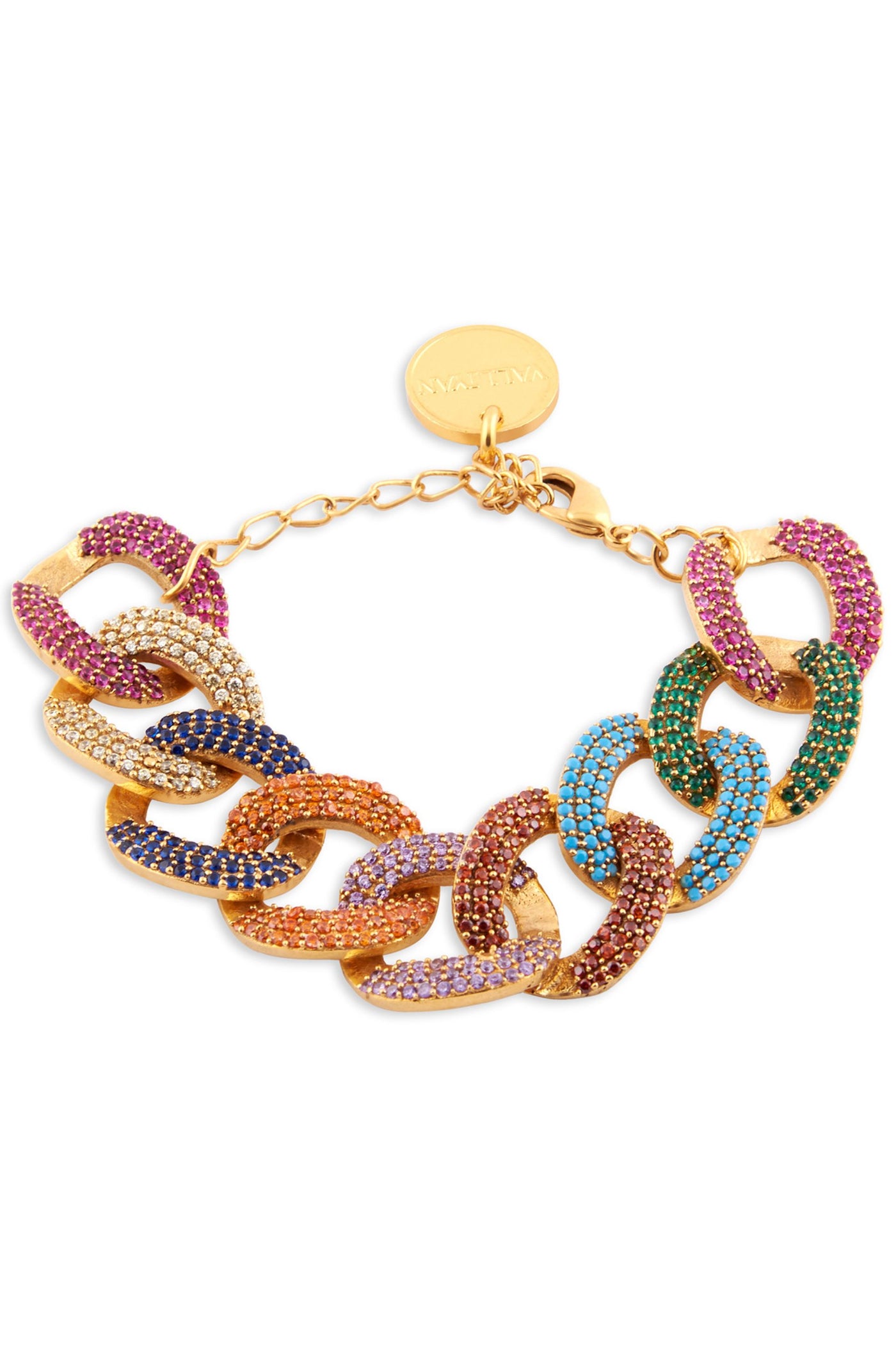 Valliyan multi colour cuban bracelet fashion jewellery online shopping melange singapore indian designer wear