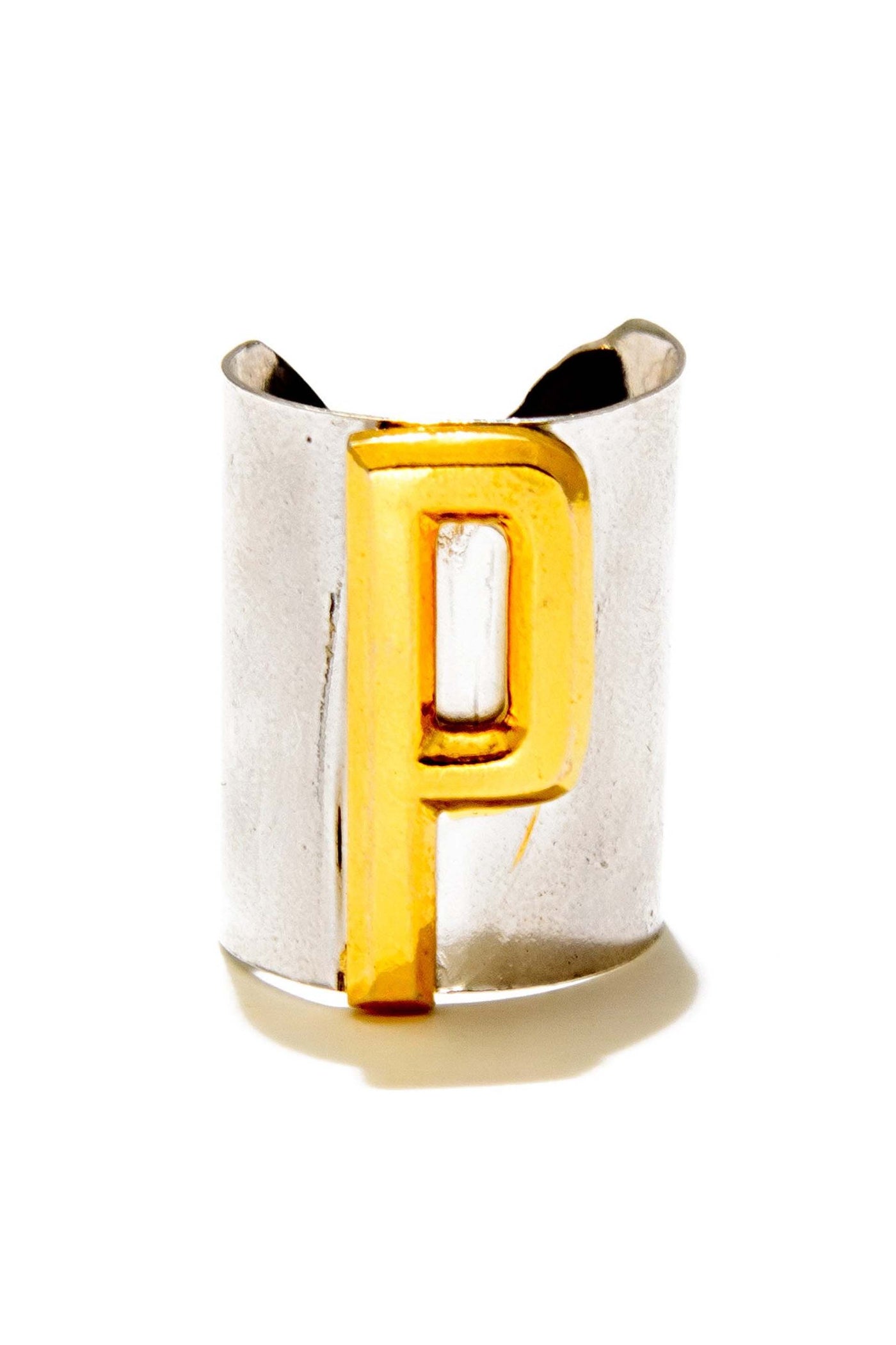 Valliyan P letter ring fashion jewellery online shopping melange Singapore indian designer wear