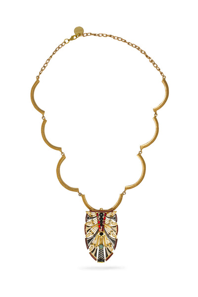 Valliyan Egyptian Pendant Necklace Red fashion jewellery online shopping melange singapore indian designer wear