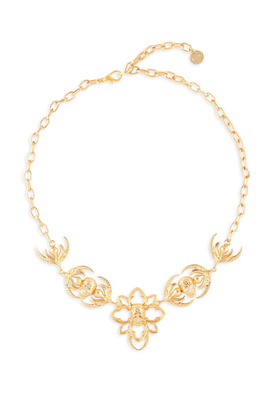 Valliyan gold skull garden necklace fashion jewellery online shopping melange singapore indian designer wear