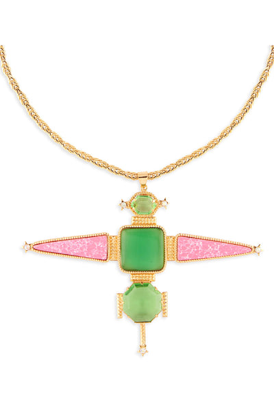 Valliyan gold satellite necklace fashion jewellery online shopping melange singapore indian designer wear