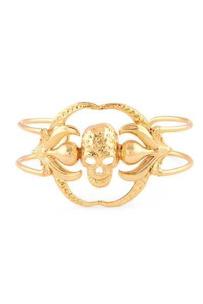 Valliyan skull handcuff gold fashion jewellery online shopping melange singapore indian designer wear