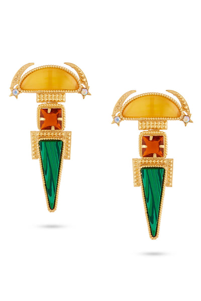 Valliyan Star Trek earrings gold fashion jewellery online shopping melange singapore Indian designer wear
