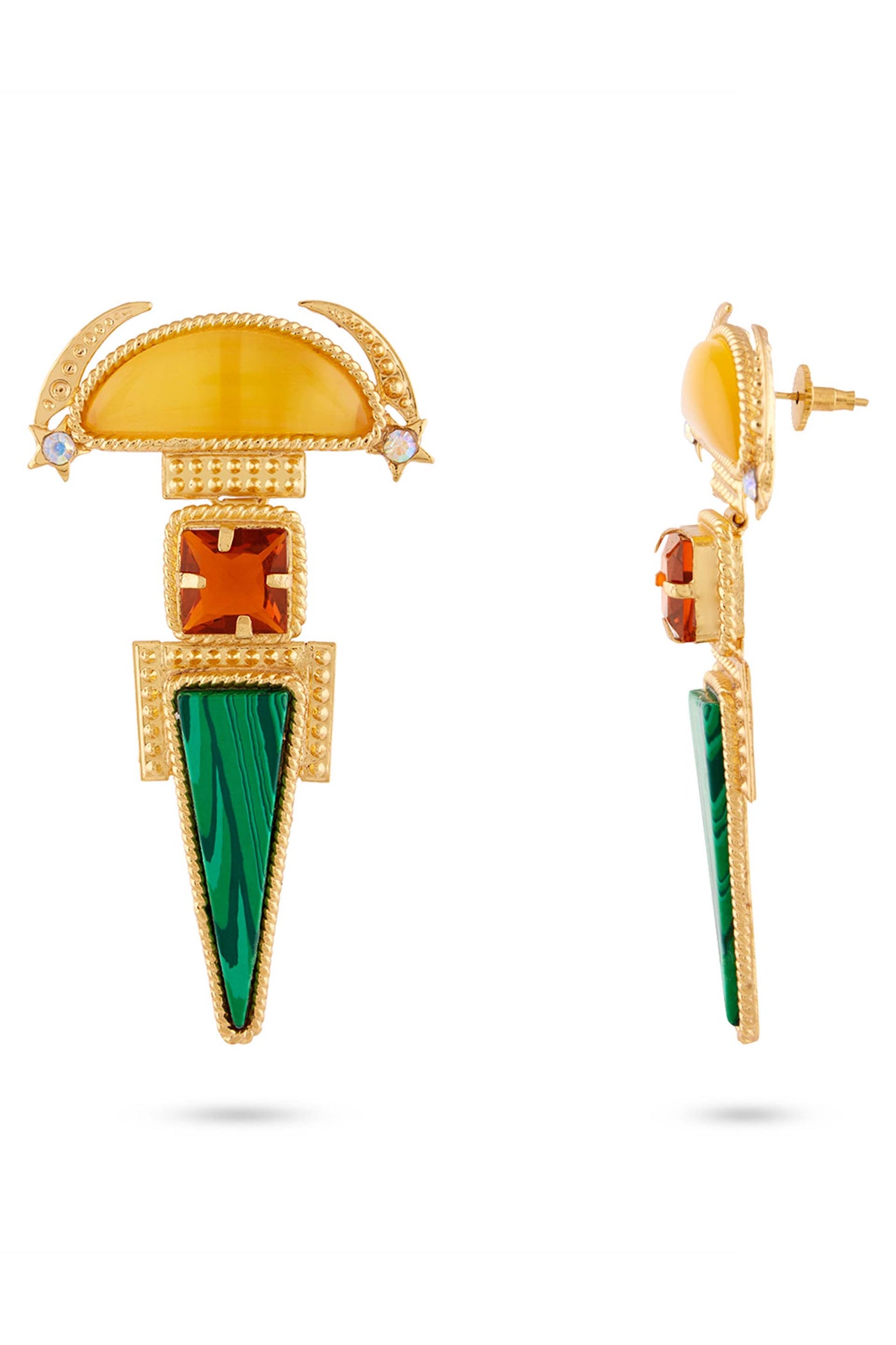 Valliyan Star Trek earrings gold fashion jewellery online shopping melange singapore Indian designer wear