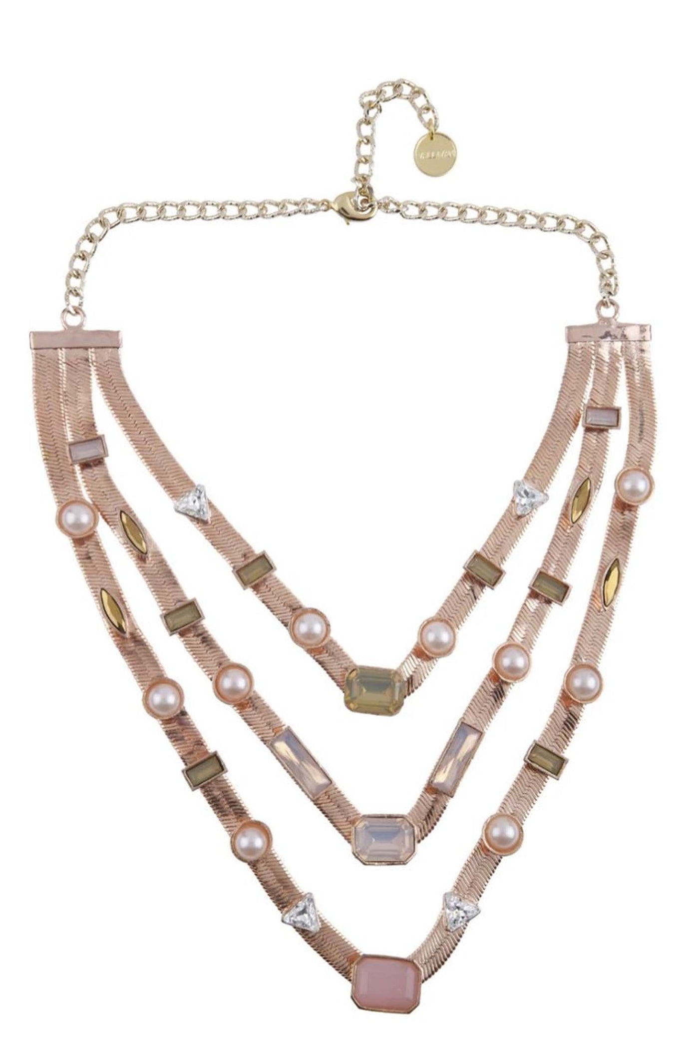 Valliyan three layer candy necklace fashion jewellery online shopping melange singapore indian designer wear