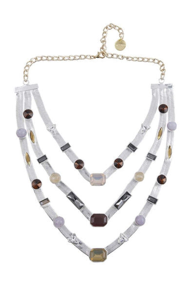 Valliyan three layer candy necklace fashion jewellery online. shopping melange singapore designer wear