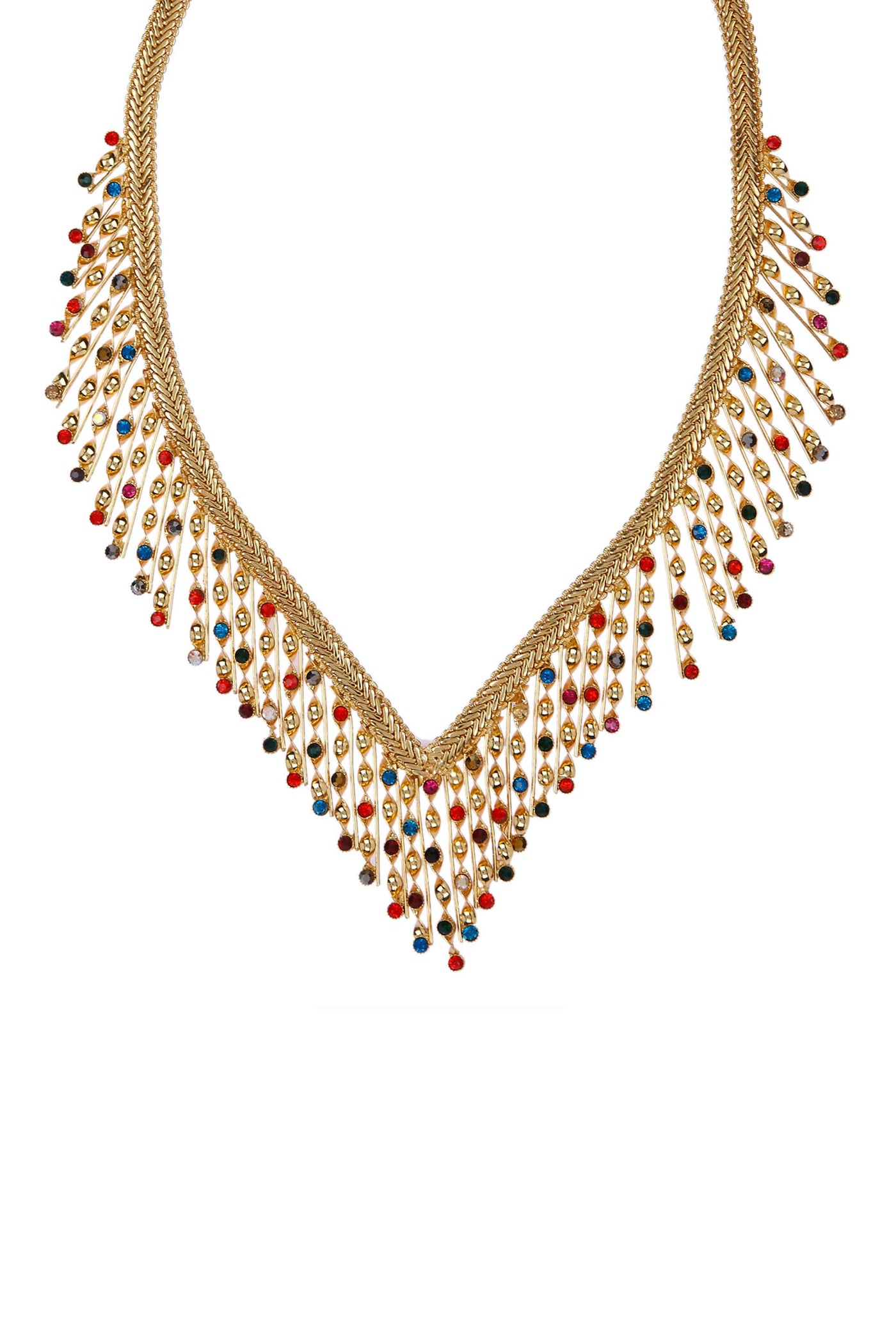 Valliyan Twisted candy long necklace Gold