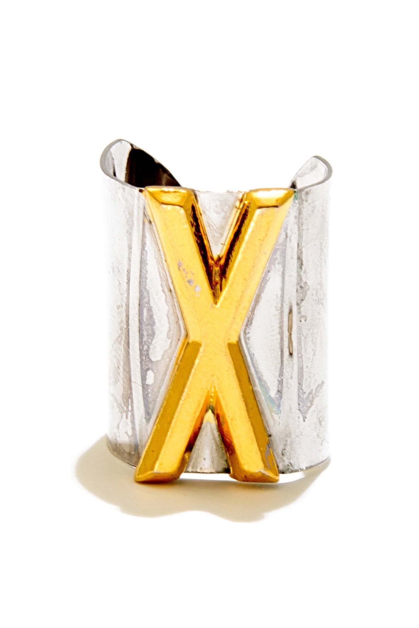 Valliyan X letter ring fashion jewellery online shopping melange singapore indian designer wear