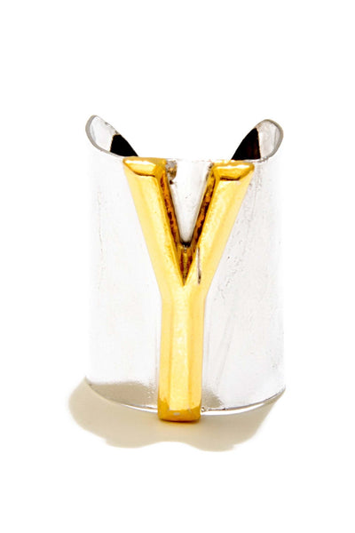 Valliyan Y letter ring fashion jewellery online shopping melange singapore indian designer wear
