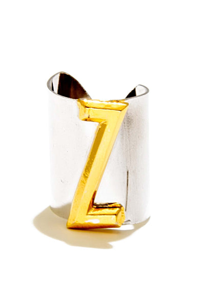 Valliyan z letter ring fashion jewellery online shopping melange singapore indian designer wear