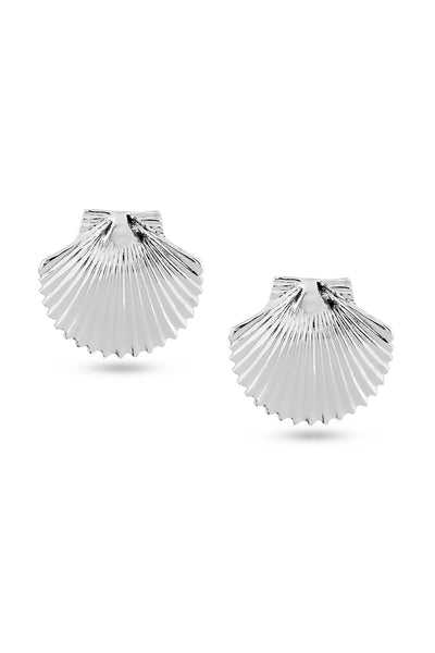 Valliyan silver top shell earring fashion jewellery online shopping melange singapore indian designer wear