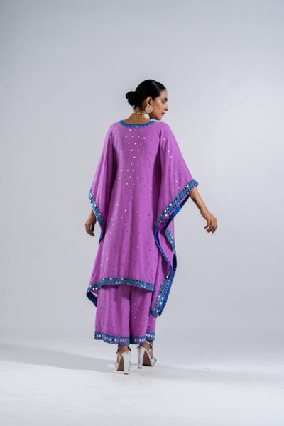 V Vani Vats Mauve Kaftan Set Indian designer wear online shopping melange singapore