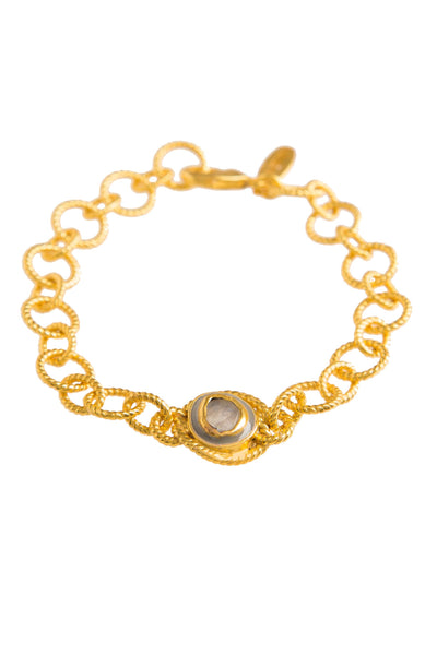 Zariin Armour Of Style Link Bracelet gold fashion jewellery online shopping melange singapore indian designer wear