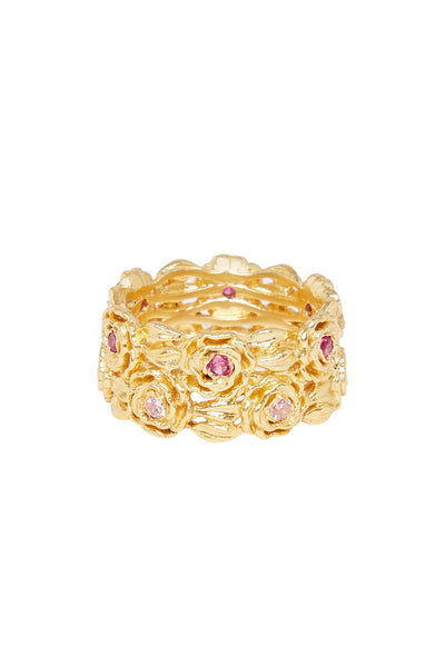 Zariin Bed Of Roses Ring gold fashion jewellery online shopping melange singapore indian designer wear