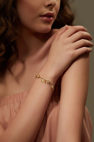 Zariin Dove Nest Bracelet gold fashion jewellery online shopping melange singapore indian designer wear