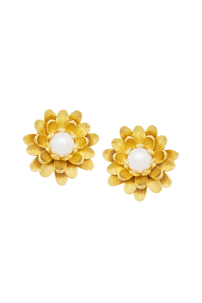 Zariin Jasmine’s Delight Stud Earrings gold fashion jewellery online shopping melange singapore indian designer wear