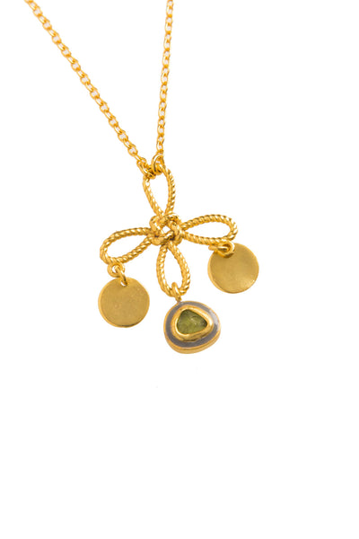 Zariin Knotted Flowers Necklace gold fashion jewellery online shopping melange singapore indian designer wear