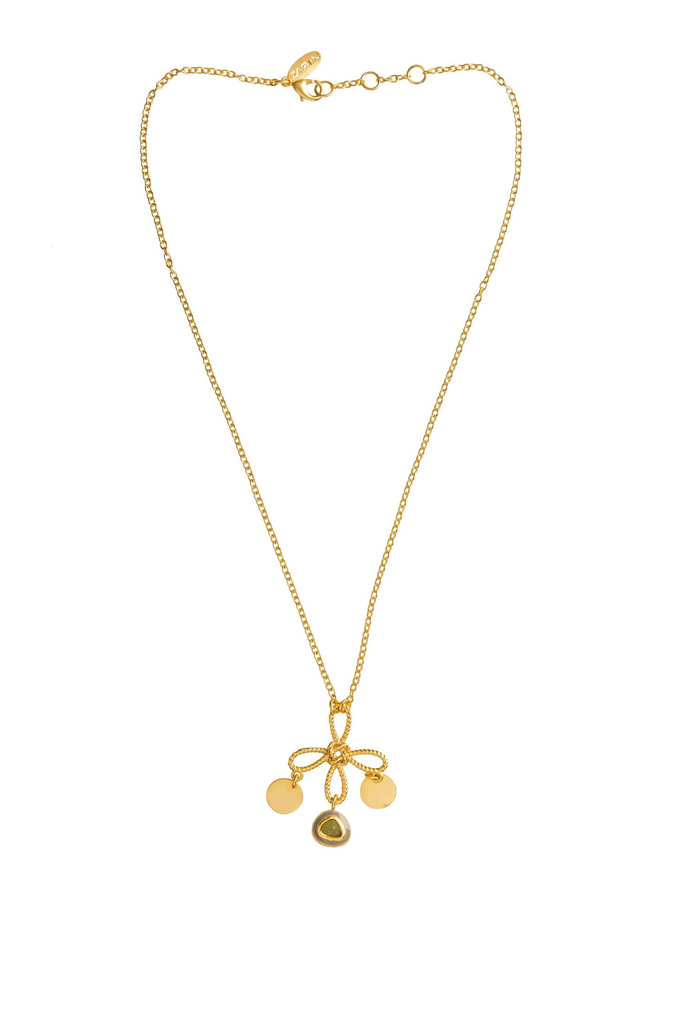 Zariin Knotted Flowers Necklace gold fashion jewellery online shopping melange singapore indian designer wear