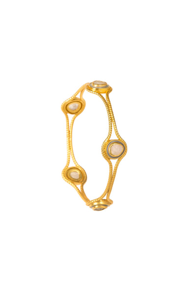Zariin Stone Age Glam Bangle gold fashion jewellery online shopping melange singapore indian designer wear
