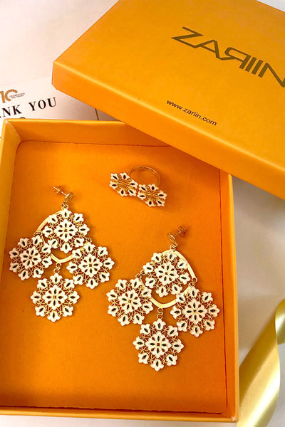 Zariin jewellery White Meadows Gift Box festive indian designer wear online shopping melange singapore