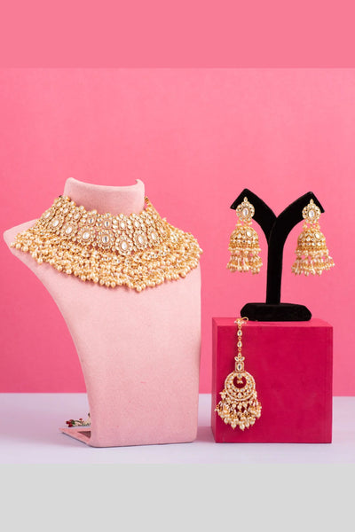 Zevar Kundan Bridal Set fashion jewellery online shopping melange singapore indian designer wear