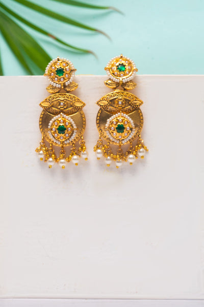 Zevar Kundan earrings fashion jewellery online shopping melange singapore indian designer wear
