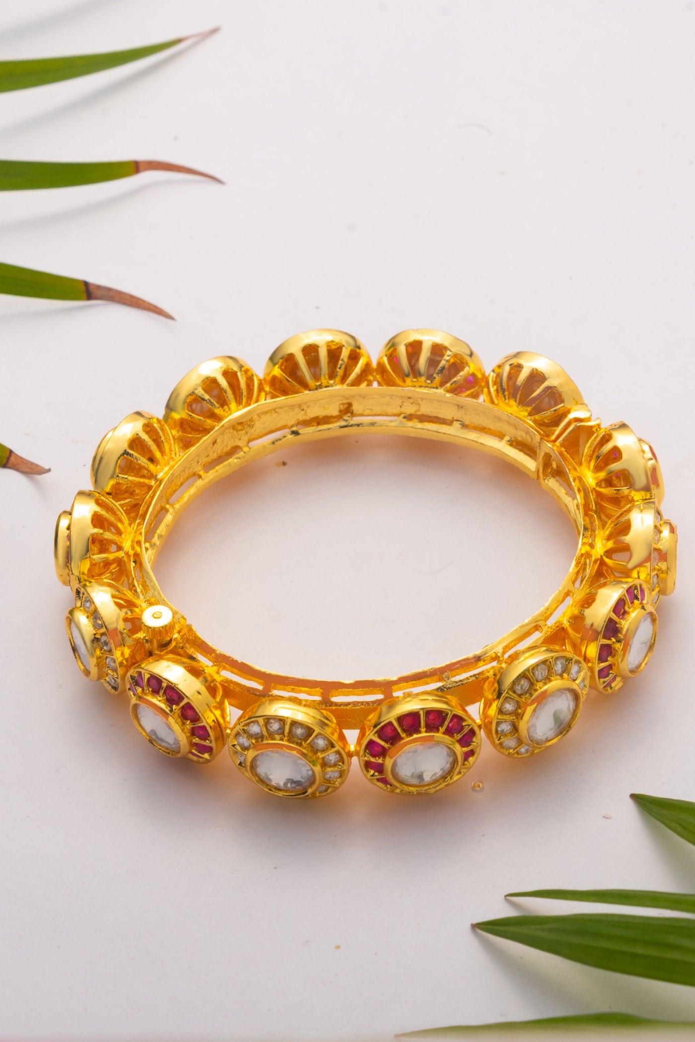 Zevar Kundan Kadas Red fashion jewellery online shopping melange singapore indian designer wear