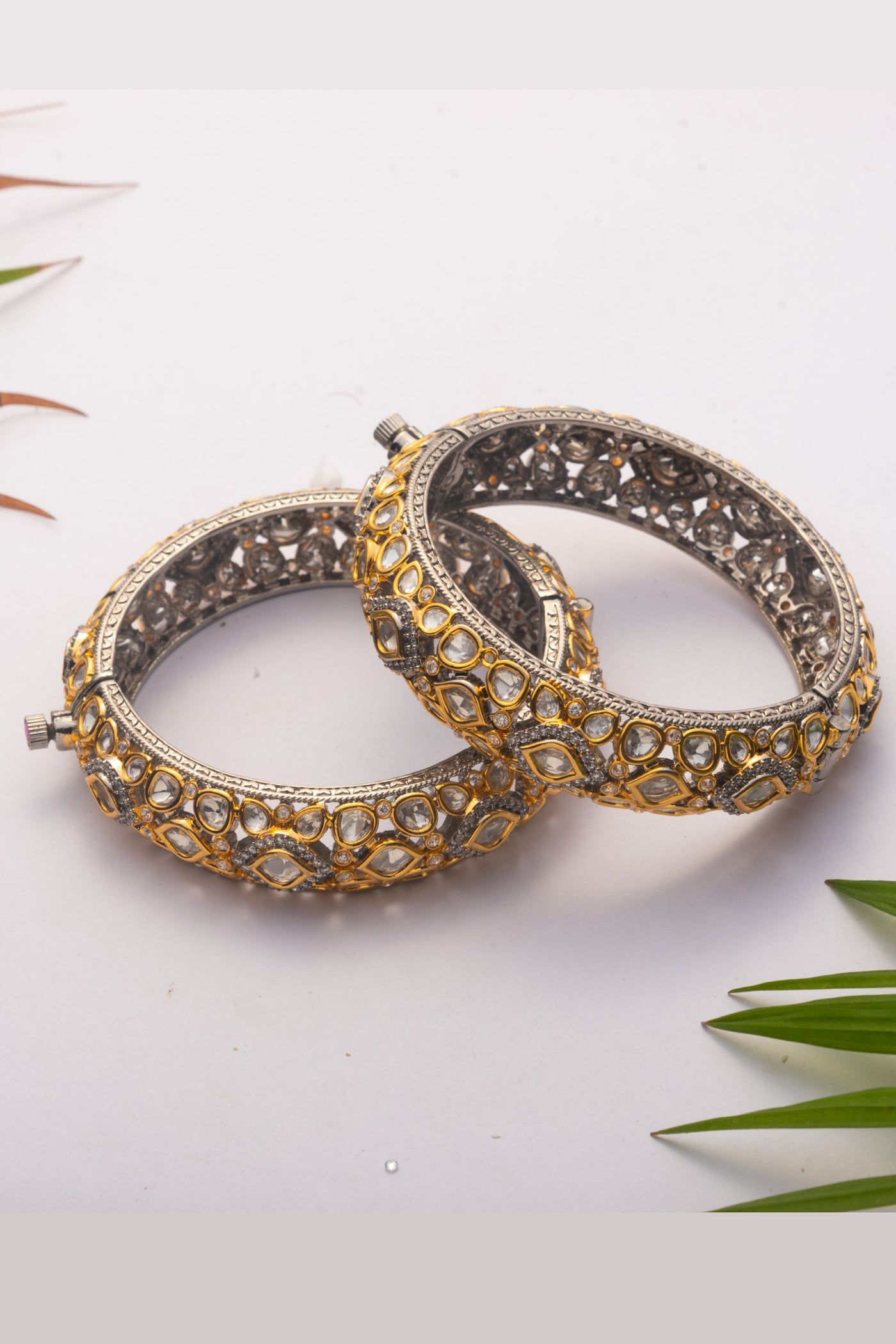 Zevar Kundan Kadas fashion jewellery online shopping melange singapore indian designer wear
