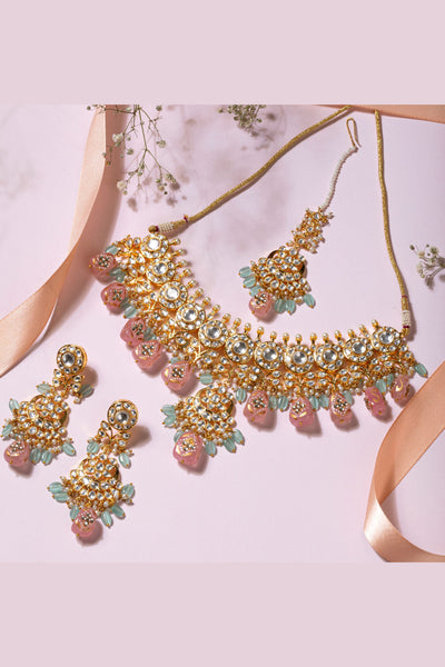 Zevar Kundan Set fashion jewellery online shopping melange singapore indian designer wear