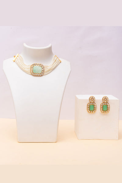 Kundan Choker Set fashion jewellery online shopping melange singapore indian designer wear