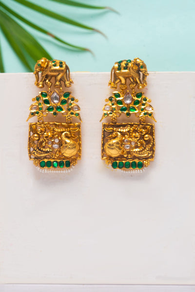 Zevar Kundan earring fashion jewellery online shopping melange singapore indian designer wear